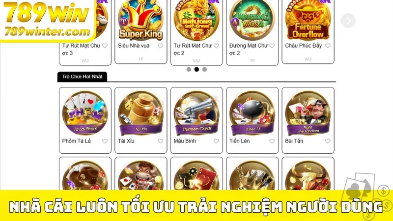 Nhà cái luôn tối ưu trải nghiệm người dùng